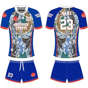 Fábrica Último Diseño Popular Azul Personalizado Australiano Rugby Jersey Ropa Deportiva Fabricante de Rugby Uniforme - Product Image 4