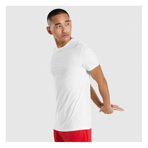 Nouvelle tendance T-shirts à manches courtes en coton solide blanc épais pour hommes et femmes T-shirts pour couple avec logo et design personnalisés - Product Image 3