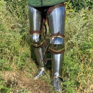 Protector de armadura de pierna pulida de grebas de acero gótico para protección de placa de acero de caballero gótico alemán para una seguridad Superior - Product Image 2