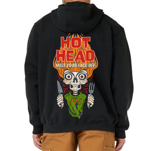 100% algodón mezclado hombres cara completa Zip-Up Sudadera con capucha personalizado diseño térmico francés Terry Streetwear sudaderas con capucha - Product Image 2