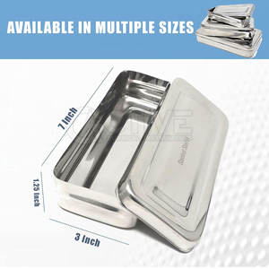 Caja de esterilización de acero inoxidable para instrumentos quirúrgicos, caja de esterilización segura para autoclave CE - Product Image 3