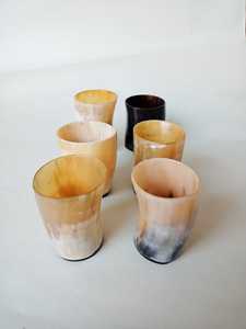 Cristalería de cuerno hecha a mano de la mejor calidad Vaso para beber con textura orgánica para uso en hoteles Elegante por RNC - Product Image 2