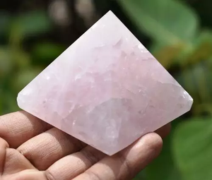 Piedra preciosa de ágata piramidal de cristal de cuarzo rosa natural al por mayor, piedra curativa Reiki para uso como regalo, regalos novedosos - Product Image 6
