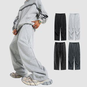 Pantalones Joggers de Punto Lavado para Hombre, Otoño/Invierno 2026, Estilo Urbano, Corte Holgado Informal, Pierna Recta Básica, Tejido Grueso - Product Image 3