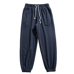 Pantalones de chándal de algodón 100% Unisex lavados con ácido, pantalones de entrenamiento de cintura media de rizo francés para hombres, pantalones con bolsillos de impresión informales tejidos elásticos - Product Image 6