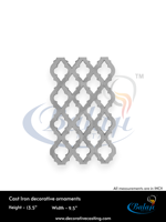 Pièces de portail en fonte gris Balaji Metals, revêtement poudré, 9,5x13,5 po, Gujarat BM-241, assemblage facile, super sablage