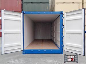 Contenedor personalizado de 20 pies con puertas laterales abiertas para una visualización rápida - Product Image 6