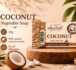 Alquiverde Jabón Sólido Natural de Coco, Tamaño de Muestra 20g, Ecológico e Hidratante, Amenidades para Hoteles y Suministros para Huéspedes, Adultos - Product Image 4