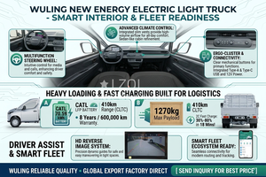 Camionnette électrique Wuling EV haute performance, moteur arrière 110 kW, camionnette de fret électrique, 2 portes, 3 places, camionnette légère - Product Image 3