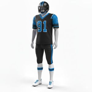 Uniforme de Fútbol Americano para Equipos, Conjunto Completo de Jersey, Pantalones Cortos, 100% Poliéster, Ligero, Transpirable, de Secado Rápido - Product Image 5