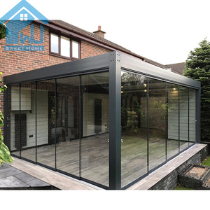 Pergola moderne en aluminium, pergola d'extérieur en aluminium, pergola d'extérieur motorisé avec perceaux réglables - Product Image 1