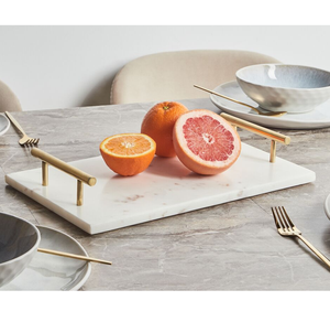 Plateau de service en marbre au meilleur prix plateau en forme de rectangle pour accessoires de salle de bain organisateur plateau artisanal - Product Image 5