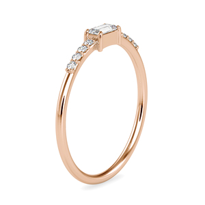 Bague de fiançailles minimaliste en or massif 14K et 18K pour filles et femmes. - Product Image 2