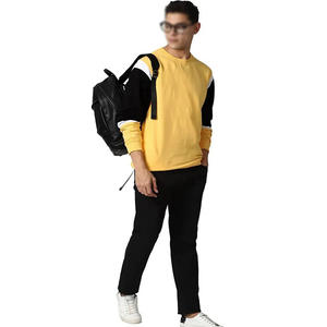 Men's Fashionable Sportswear <b>Sweatshirts</b> Your Own Logo Design Solid Color <b>Fleece</b> Fabric Cotton Pullover Breathable Basics - Product Image 4