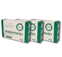 Kit de savons solides végétaux Alquiverde Natural Barbatimao (lot de 6) - Végan, Écologique, Sans cruauté, Soins corporels, Emballage boîte 90g