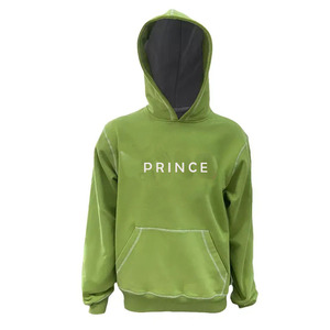 Prince personnalisé hommes survêtement empilé ourlet coupe à capuche et pantalon de survêtement ensemble Logo personnalisé graphique 3D bouffée impression survêtement évasé - Product Image 2