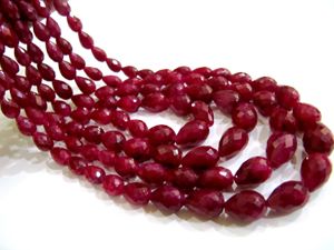 Chính hãng Ruby <span class=keywords><strong>Corundum</strong></span> Chất lượng cao chứng nhận 6x8mm 9x13mm briolette mặt giọt nước mắt hình dạng thẳng khoan tốt nghiệp 8 inch - Product Image 2