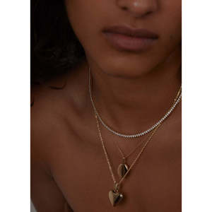 Collar Ovalado de Oro Blanco y Oro Rosa Maison con Diamantes y Perlas, Moderno, Religioso, para Boda o Compromiso, con Cadena en Forma de Gota de Agua - Product Image 6