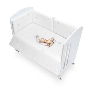 Housse de couette pour lit bébé (amovible) moderne, collection OSO Luna-Estrella, gris, technique de tissage à motifs, 2 pièces coordonnées - Product Image 1