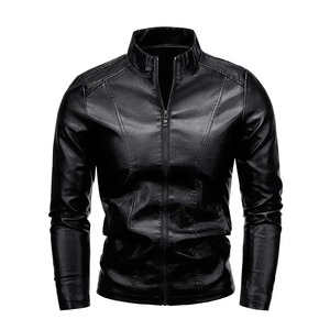 Logo personnalisé veste en cuir à manches longues pour hommes automne hiver vêtements de tous les jours activités de plein air et voyages - Product Image 2