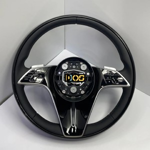 Volant en fibre de carbone pour <span class=keywords><strong>Mercedes</strong></span> Benz <span class=keywords><strong>S223</strong></span> C206 232 E213 W221 W212 W464 C250 Gle 43 Amg, classe V, OLED RPM, cuir de voiture - Product Image 2