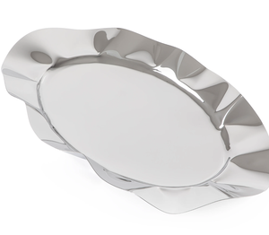 ถาดเสิร์ฟทรงกลมอะลูมิเนียมหรูหราทันสมัย ปรับแต่งได้ ถาดขนาดใหญ่ ของตกแต่งบ้าน วางบนโต๊ะอเนกประสงค์ ใช้ในงานแต่งงาน - Product Image 6