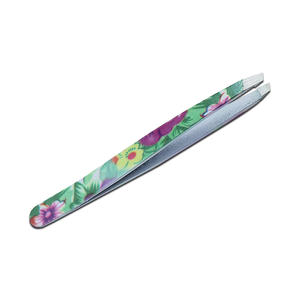 Pince à épiler florale inclinée UBI Premium 9,7 cm pour la vente en gros |   Outils de beauté professionnels faits à la main en acier à haute teneur en carbone, légers et durables - Product Image 2