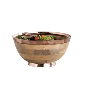 Bol en métal plaqué argent et or durable Hôtel Restaurant Utiliser Bol à noix Salade Servir Vaisselle Collection en acier inoxydable - Product Image 5