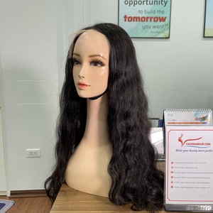 Peluca de encaje HD de lujo con cabello humano vietnamita 100% ondulado, lista para enviar, malla invisible, aspecto ultra natural fundido. - Product Image 1