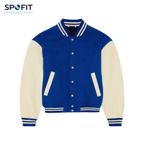 แจ็คเก็ตวาร์ซิตี้ผ้าวูลแขนยาวแฟชั่นสำหรับผู้ชาย ทรงสแตนด์ คอปกผ้าแคนวาส สไตล์ลำลองสำหรับฤดูหนาว สตรีทแวร์ ระบายอากาศได้ดี MOQ ต่ำ ขายดี - Product Image 6