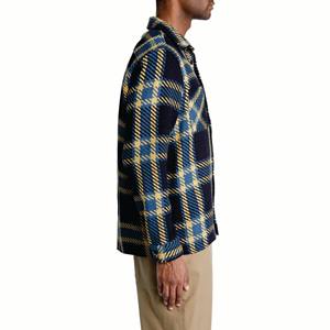 Diseño personalizado de alta calidad de los hombres botón a presión Chore Chaqueta ligera de algodón elástico chaqueta de la camisa - Product Image 3