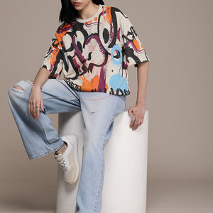 T-shirts pour femmes à sublimation, nouveau design, 100% coton, écologiques, respirants, pour usage extérieur, vêtements décontractés, vente chaude - Product Image 4