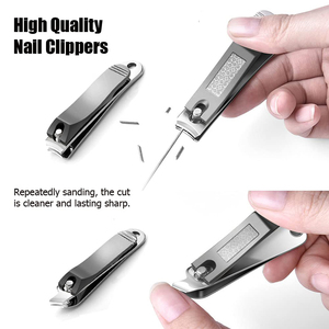 8Pcs Chất Lượng Cao Làm Móng Tay Thiết Lập Với Lưỡi Sắc Nét Móng Tay Clipper Cắt Kéo Cho Bé Trẻ Sơ Sinh Chân Chải Chuốt Đi kèm Da Dây Kéo Trường Hợp - Product Image 5