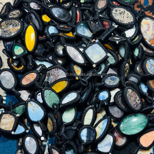 จี้อัญมณีงานเมคราเม่100% จากการผสมผสานธรรมชาติจี้มาคราเม่ทำด้วยมือจี้ macrame - Product Image 4