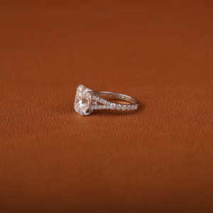 Bague de fiançailles solitaire en or massif 14K de style classique, diamant cultivé en laboratoire, certifié IGI, cadeau de mariage pour bagues fines - Product Image 2