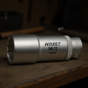 Hazet 3/8'' Long Metric Square <b>12</b>-<b>Point</b> <b>Socket</b> with Traction Profile - Product Image 3