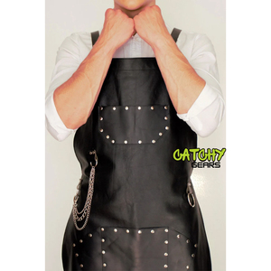 ผ้ากันเปื้อนผ้าฝ้ายผ้ายีนส์ทนทานกระเป๋าทำงานสำหรับโรงแรมร้านอาหารชายสวนบาร์บีคิวย่างบาร์บีคิว - Product Image 4