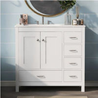 Ensemble de meubles de cuisine et de salle de bain en bois massif de style shaker moderne européen