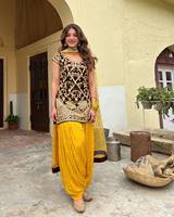 Nouvelle collection prête à porter de Tennecy, en soie Vichitra, avec broderie lourde et travail de sequins, longueur cheville, pour femmes indiennes et pakistanaises