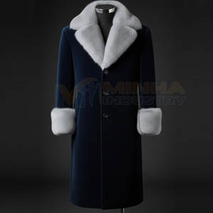 เสื้อโค้ทผู้ชาย ผ้าวูล/โพลีเอสเตอร์  ใส่สบาย  สำหรับใส่ในชีวิตประจำวัน  มีจำหน่าย - Product Image 2