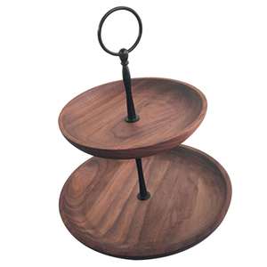 Factory Direct Selling Wooden Cake <b>Stand</b> Tall Solid Wood Cake <b>Plate</b> European Wedding Party Wholesale Exporter Worldwide - Product Image 5