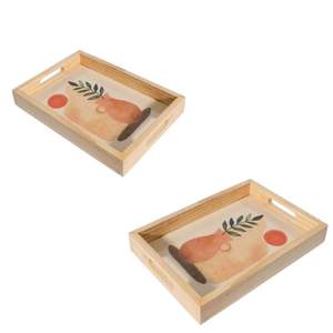 Plateau de service élégant, parfait pour le petit-déjeuner, le thé ou les collations - Product Image 2