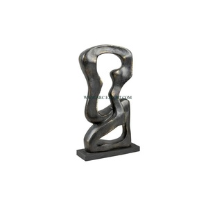 Fancy Black Powder Coated La mayoría de las ventas Diseñador Escultura moderna Aspecto elegante Acento decorativo Objetos hechos a mano Escultura EN LA India - Product Image 1
