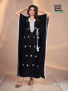 Elegant Rayon <b>Kurti</b> for Women Comfortable Soft Fabric Embossed Printing Perfect for Resort and Lounge Wear Maruti Fashion - Product Image 2