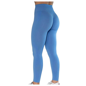 <b>Women</b> Yoga <b>Leggings</b> Polyester/Cotton Seamless Casual Anti-Bacterial Breathable Tummy Control Elastic Waist Activewear - Product Image 4