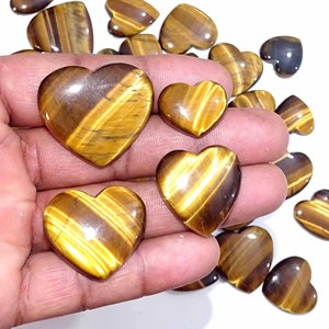 Oeil de tigre naturel Cabochon Pierres précieuses en vrac de forme et de taille mélangées Fabriqué à partir d'oeil de tigre de quartz pour une conception de bijoux unique - Product Image 5