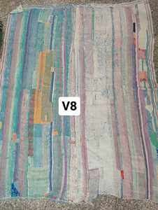 Kantha traditionnel cousu à la main 100% coton fait à la main réversible Kantha durable Vintage fabriqué à la main Boho Chic Kantha - Product Image 3