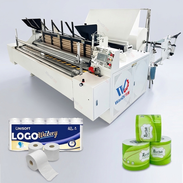 Automatic Tissue Hand Towel Paper Making Facial Toliet Tissue Making  Rewinder Processing Machine Production Line