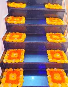 เสื่อ Diya rangoli แบบดั้งเดิมเสื่อบันไดพื้นตกแต่งบ้านของตกแต่งบ้านรังโกลีแต่งงาน - Product Image 2