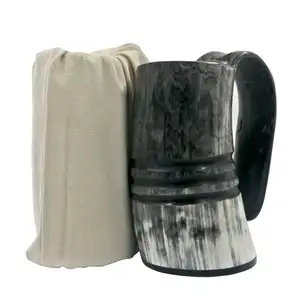 Аутентичный Рог ручной работы премиум качества, рог для питья Викинг, доступный по разумной цене на экспорт